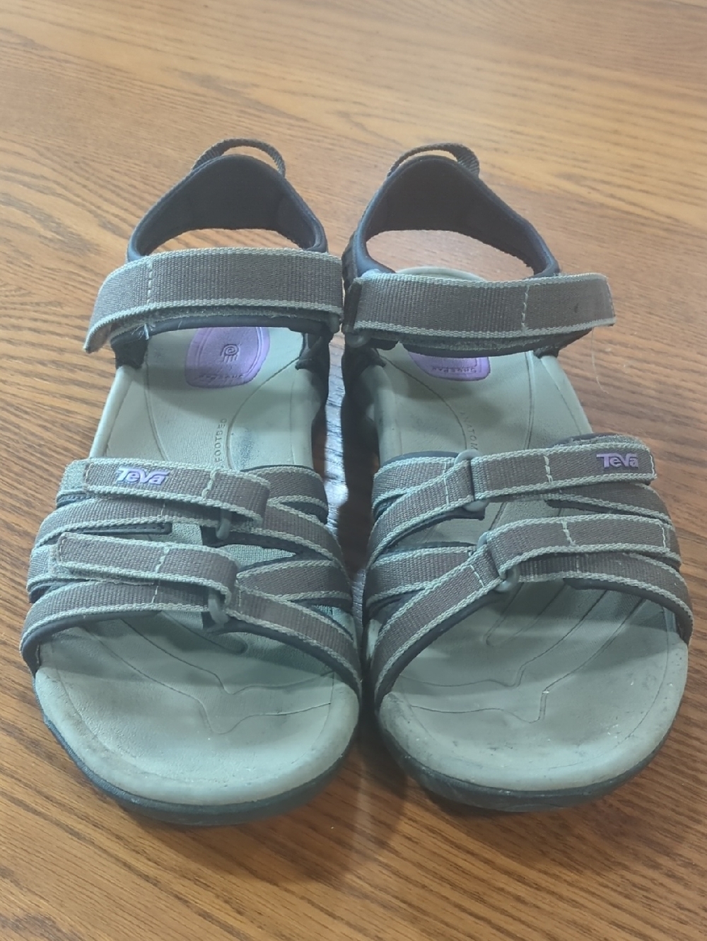TEVA Women’s Tirra Sport Water Sandals Taupe Purple Size 8